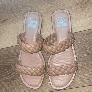 Dolce Vita Beige Braided Slide Sandals size 9